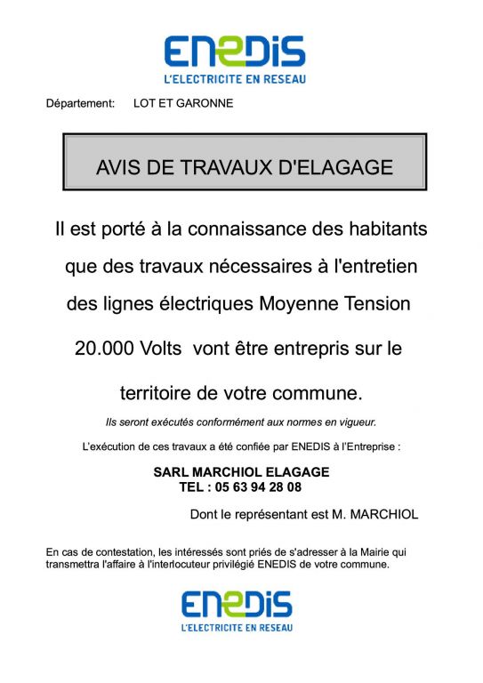 affiche travaux elagage hta 47