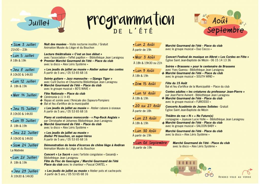 programme de l ete 20212
