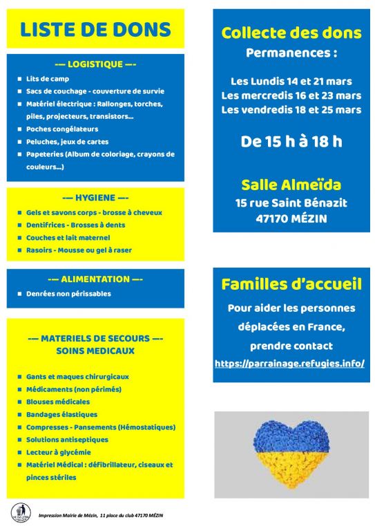 flyer collecte des dons ukraine 2
