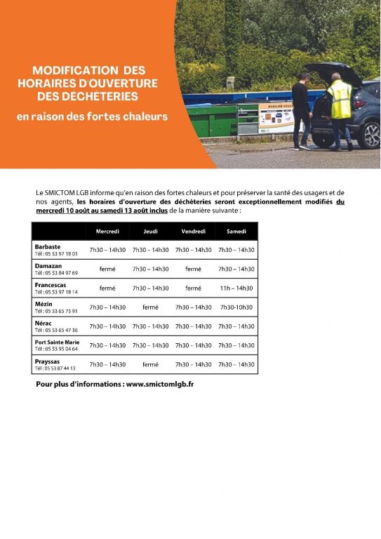 information modification horaires d ouverture des decheteries copie